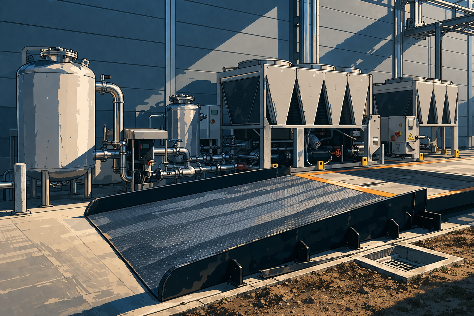 Dual commercial HVAC systems representing multi-coil ICCP coverage