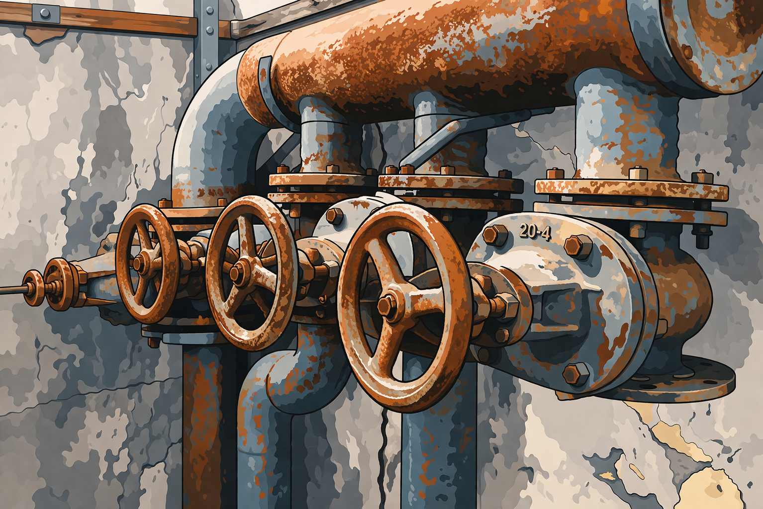 Pipeline infrastructure representing regulated long-distance corrosion control